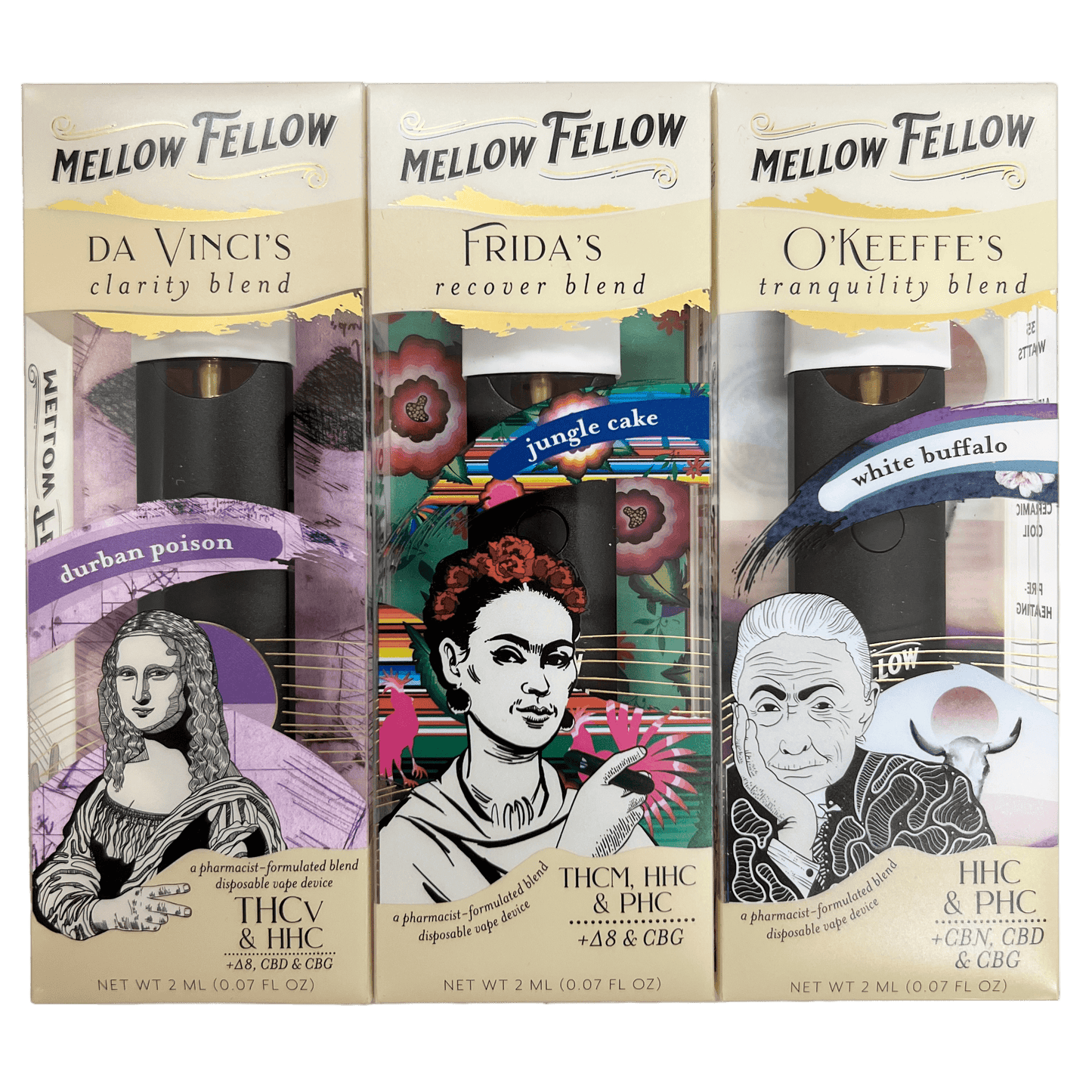 Mellow Fellow Pharmacist Formulated Premium 2g THC Disposables