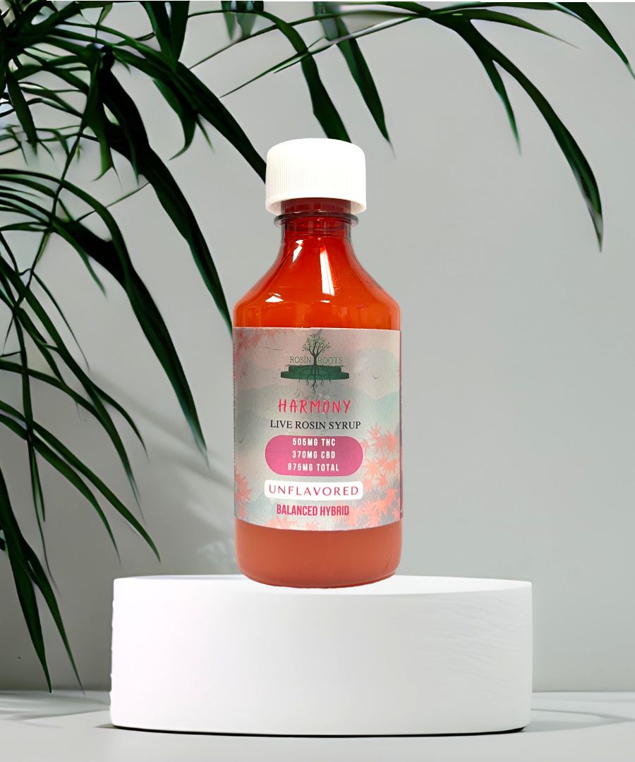 Live Rosin Harmony Syrup (505mg Delta-9 + 375mg CBD Syrup) | Rosin Roots