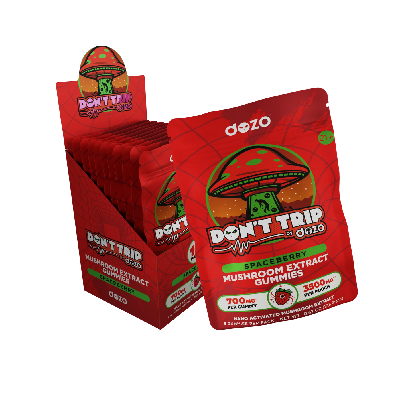 NEW ! Don't Trip by Dozo Trippy Amanita Mushroom THC-P Gummies 3500MG