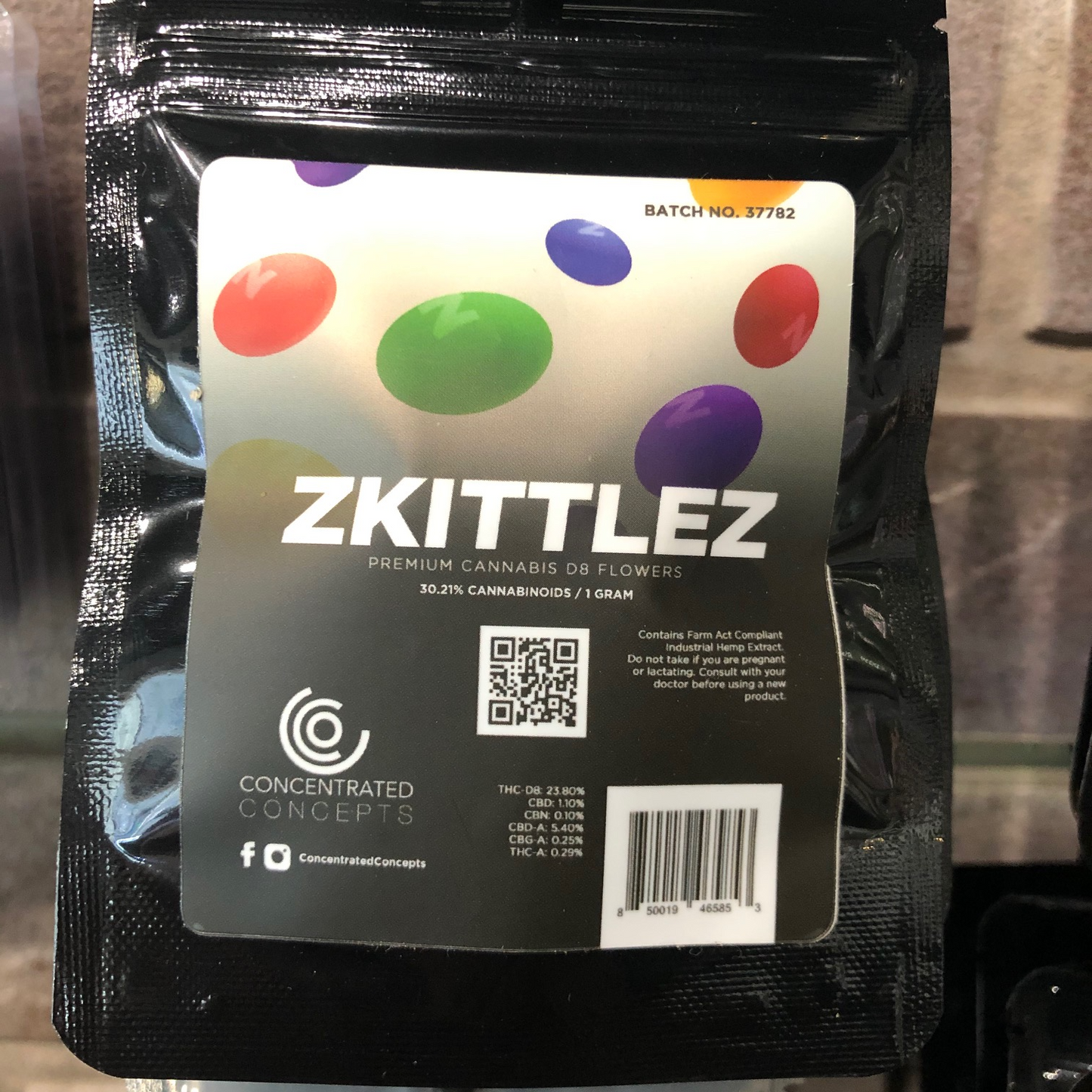 Delta 8 thc flower zkittlez 1 gram