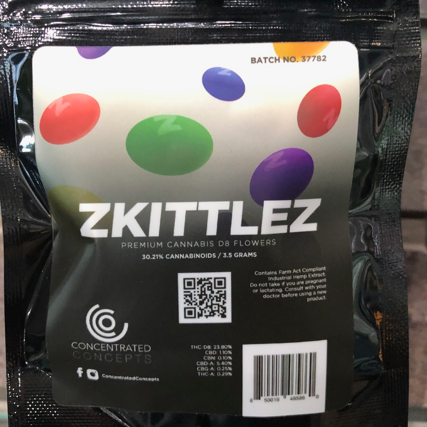 Delta 8 thc flower zkittlez 3.5 gram