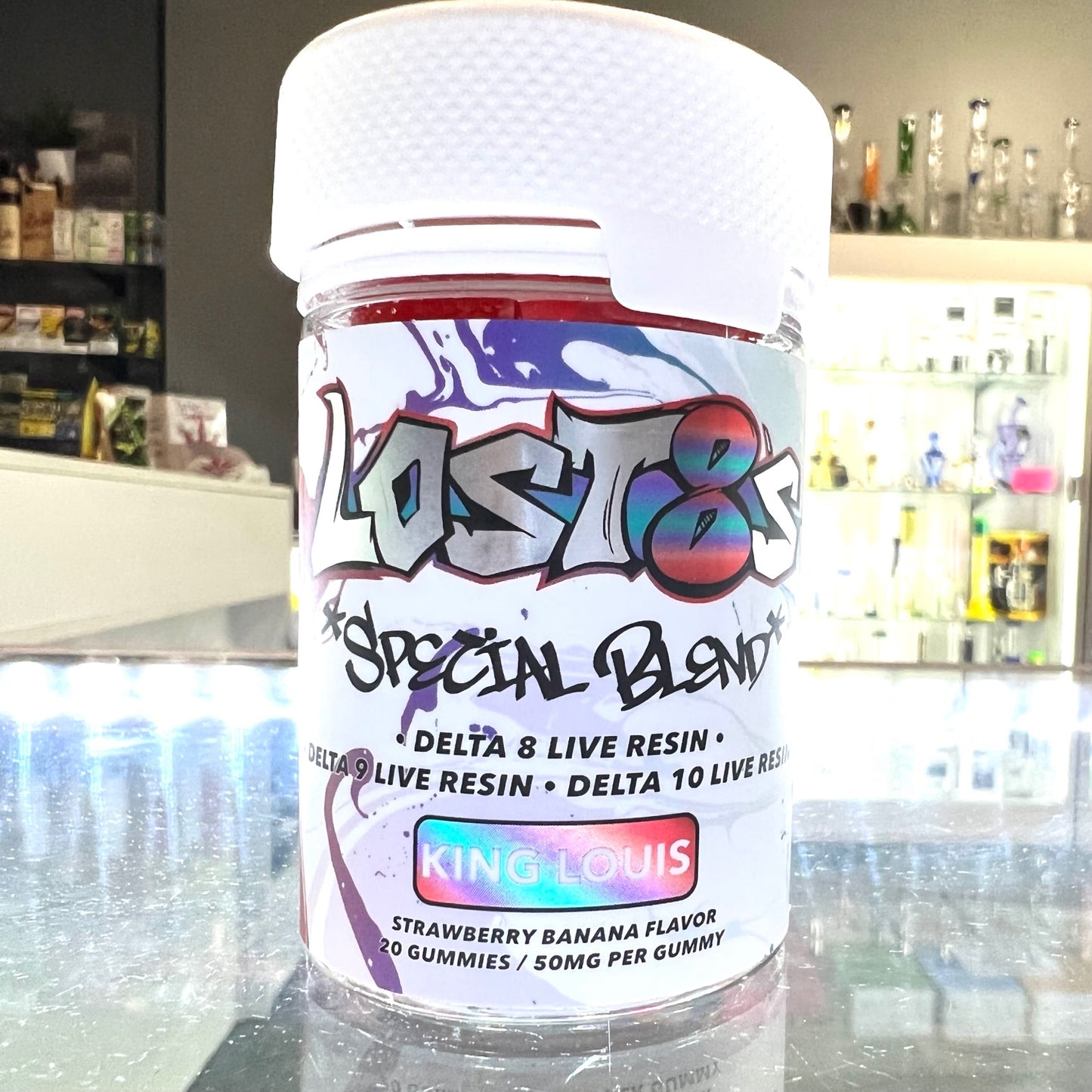 Lost 8's Special Blend Live Resin 50mg THC Edibles *NEW PACKAGING*