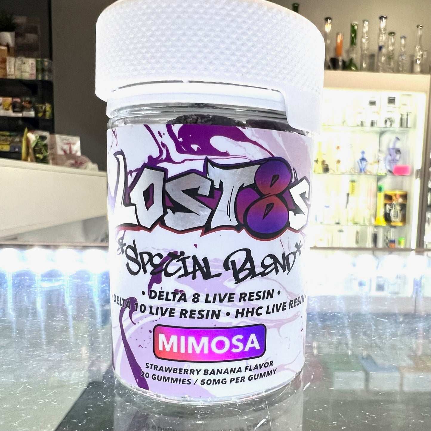 Lost 8's Special Blend Live Resin 50mg THC Edibles *NEW PACKAGING*