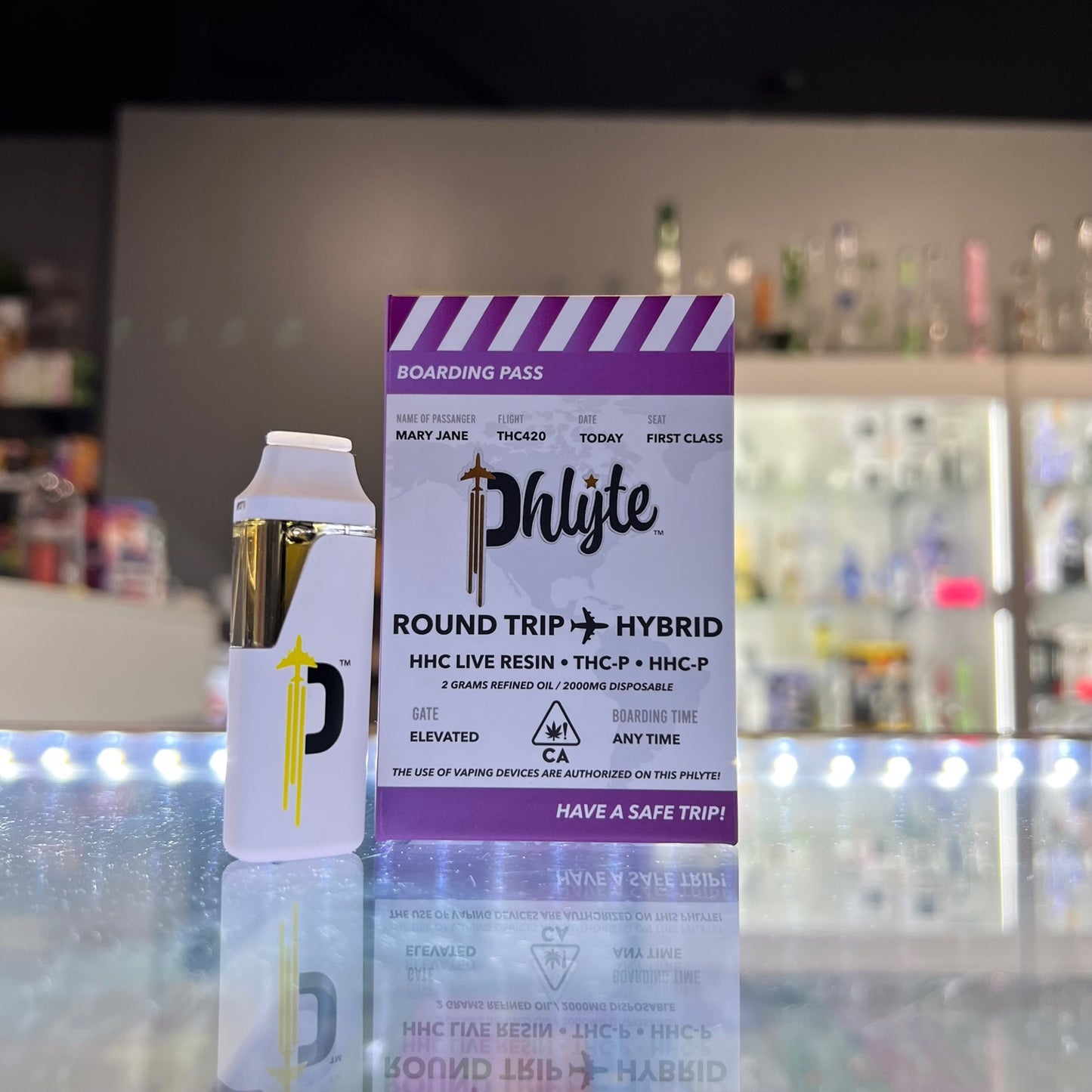 Phlyte HHC Live Resin Blend Disposable Round Trip Hybrid