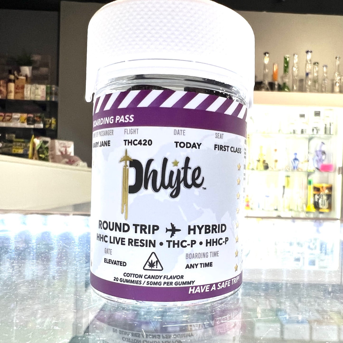 Phlyte HHC Signature Blend Live Resin Edibles Round Trip Hybrid