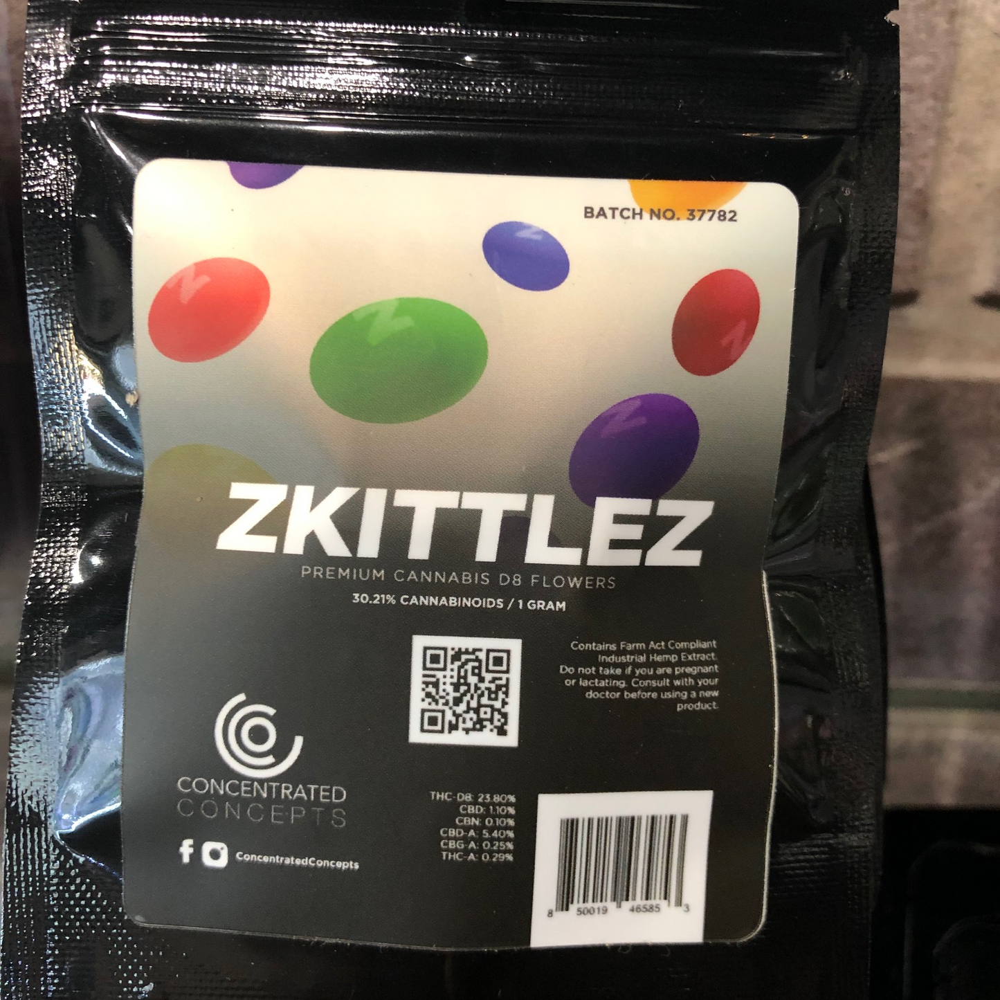 Delta 8 thc flower zkittlez 1 gram