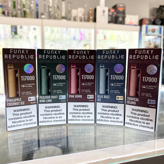 Funky Republic Ti7000 Rechargeable Nicotine Disposable