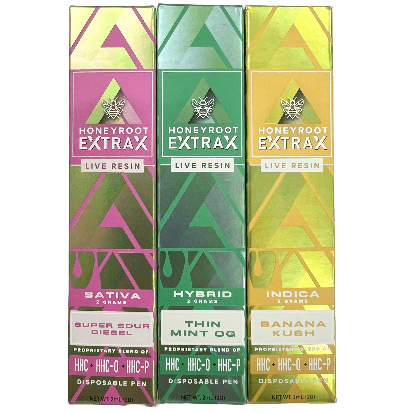 Honeyroot Extrax (HHC + HHC-O + HHC-P) Live Resin 2g Disposables & Cartridges