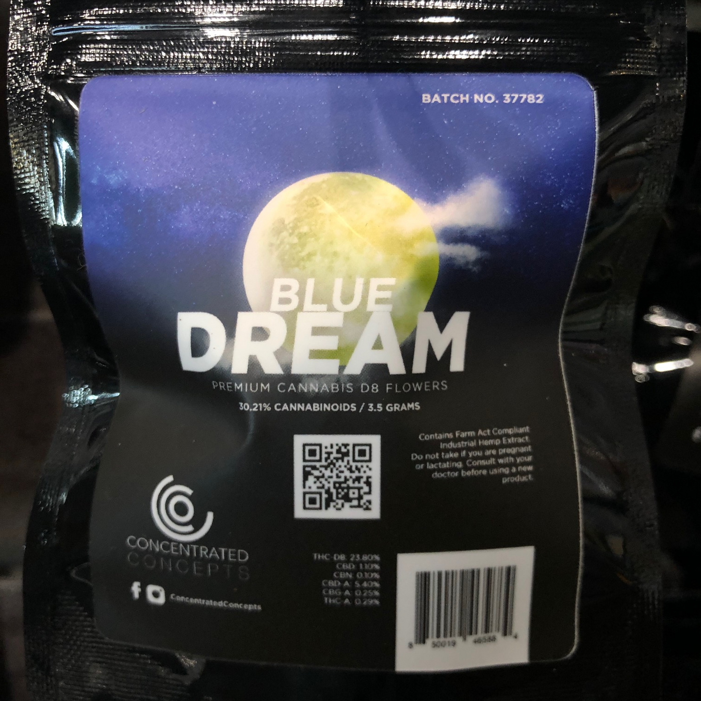Delta 8 thc flower blue dream 3.5 gram