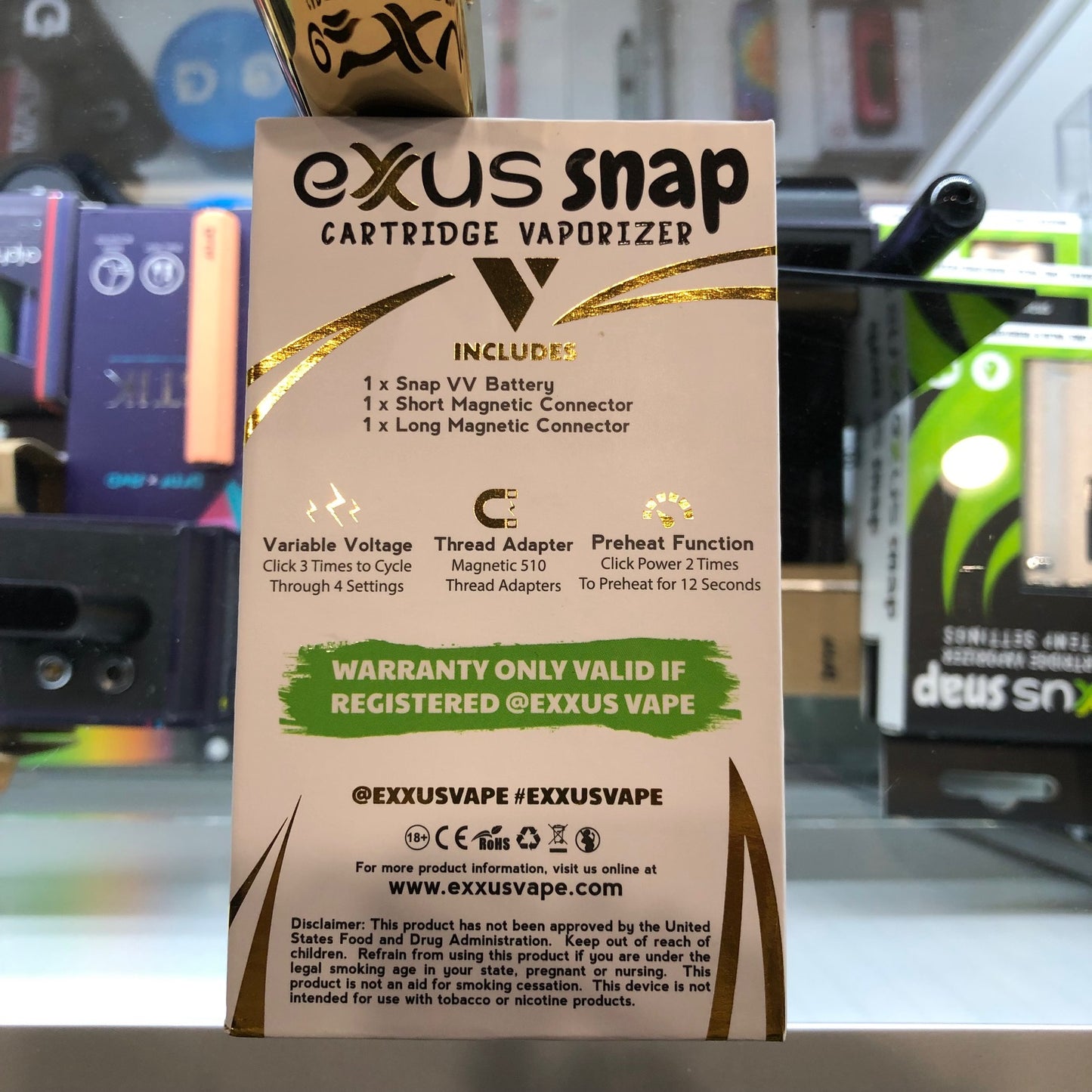 Exxus Snap 4 Temperature 510 Battery | Exxus Vape